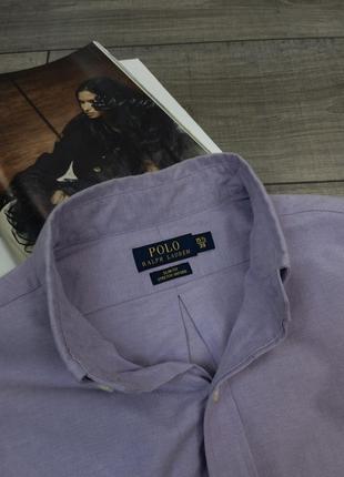 Фирменная рубашка polo ralph lauren slim fit stretch oxford shirt6 фото