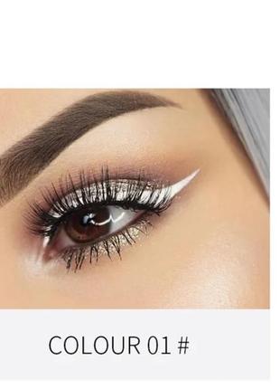 Подводка-карандаш жидкая водостойкая. матовая, неоновая белая.