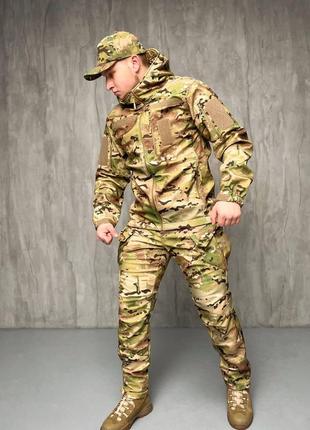 Тактический деми костюм softshell ak shturm multicam