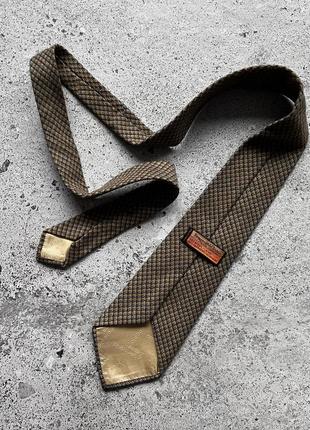 Ermenegildo zegna vintage premium wool cashmere made in italy tie винтажный, люксовый галстук, галстук, кашемир/шерсть1 фото