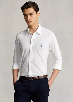 Оригинальная рубашка polo ralph lauren featherweight mesh oxford