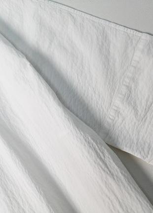 Белая хлопковая свободная рубашка бренда cos6 фото