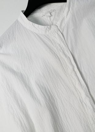 Белая хлопковая свободная рубашка бренда cos5 фото