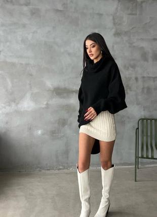 Вязаная туника оверсайз