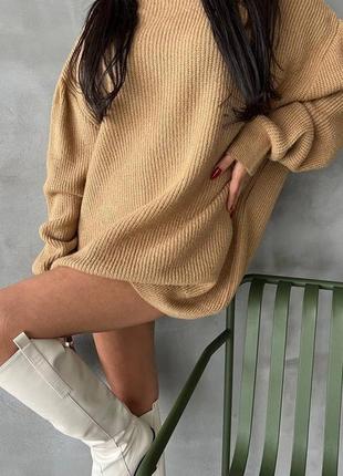 Вязаная туника оверсайз