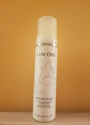 Lancome skin care mousse eclat self-foaming clarifing cleanser пінка для очищення обличча 200ml