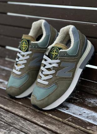 New balance 574 legacy x stone island3 фото