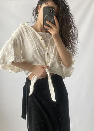Вишиванка блуза блузка болеро топ сорочка льон лляна3 фото