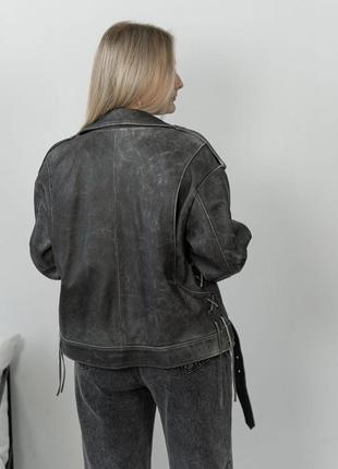 Жіноча куртка жіноча косуха шкіряна косуха кожаная куртка женская винтажная вінтаж4 фото