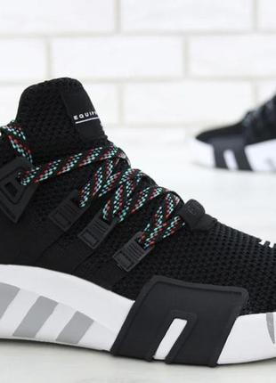 Мужские кроссовки adidas eqt bask adv core black/sub green cq29934 фото