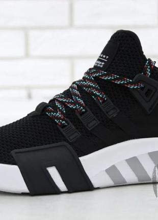 Мужские кроссовки adidas eqt bask adv core black/sub green cq29937 фото