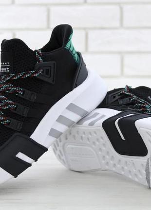 Мужские кроссовки adidas eqt bask adv core black/sub green cq29936 фото