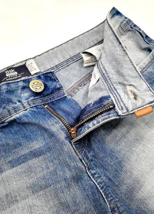 Потертые джинсовые шорты bershka голубые6 фото