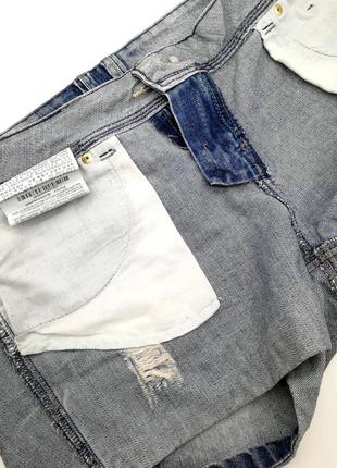Потертые джинсовые шорты bershka голубые9 фото