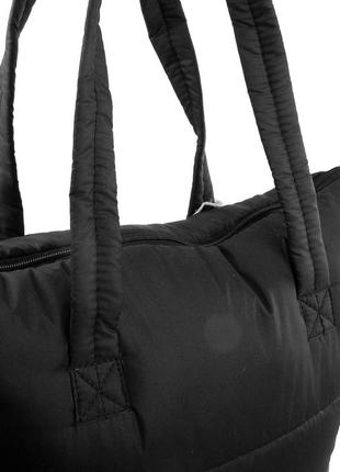 Женская повседневная сумка шоппер тканевая черная eterno get114-25 фото