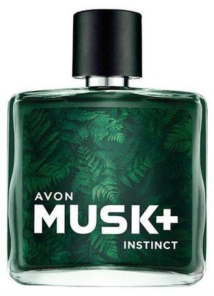 Musk instinct + туалетна вода для нього (75 мл) avon маск інстінкт ейвон