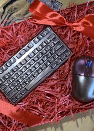 Шоколадный набор. шоколадная клавиатура и мышка. шоколадные наборы. оригинальные шоколадные подарки.5 фото