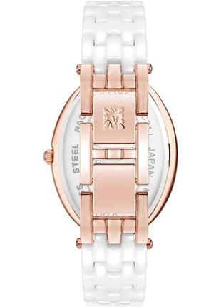 Женские часы anne klein ak/3900rgwt, розовое золото с белым2 фото