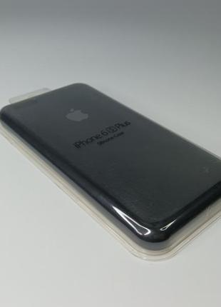 Чехол силиконовый silicone case для iphone 6 plus с матовой поверхностю микрофибра внутри черный цвет