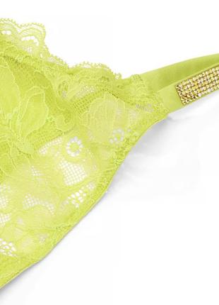 Комплект белья shine chain strap lace push-up bra limelight6 фото