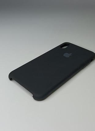 Чохол силіконовий silicone case для Xs max чохол з матовою поверхнею мікрофібра всередині чорний колір