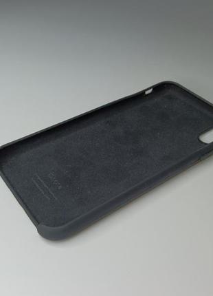 Чехол силиконовый silicone case для iphone xs max с матовой поверхностю микрофибра внутри черный цвет5 фото