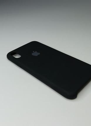 Чехол силиконовый silicone case для iphone xs max с матовой поверхностю микрофибра внутри черный цвет3 фото