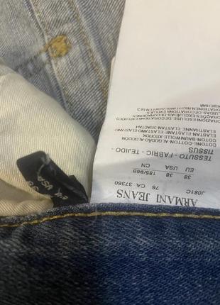 Класичні сині джинси без потертостей від armani jeans7 фото