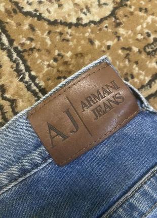 Классические синие джинсы без потертостей от armani jeans2 фото