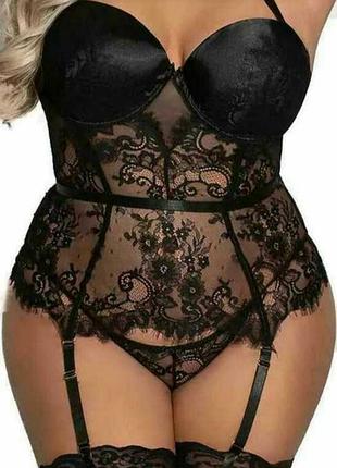 Боді корсет e-f мереживний боді сексуальний love honey