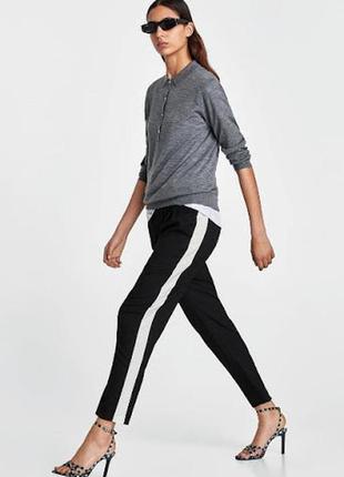 Женские брюки с лампасами zara trafaluc