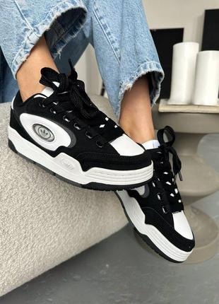 Крутейшие кроссовки adidas adi2000 black white чёрно-белые унисекс 36-45 р1 фото