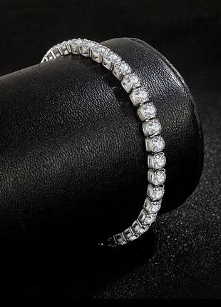 Браслет серебро серебряный 925 проба серебристые камешки мода модно3 фото
