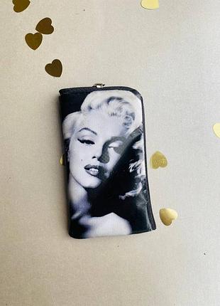 1+1 =3 !!! чохол на телефон чехол з принтом на блискавці  мерлін монро