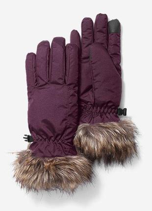 Перчатки eddie bauer women's sun valley down gloves dk plum