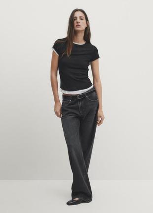 Двошарова футболка massimo dutti 6210/7552 фото