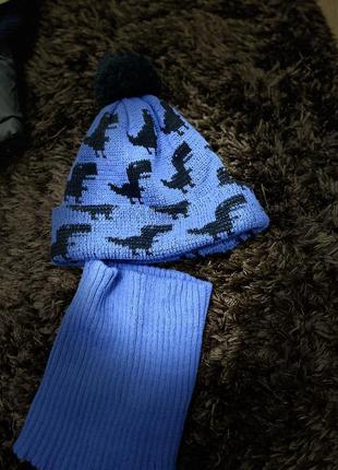Набор шапка и шарф (снуд)1 фото