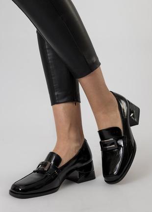 Туфли женские черные лакированые 2261т
