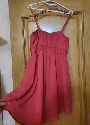 Сукня плаття міді сарафан шифон коктейльне платтячко на бретельках vila4 фото