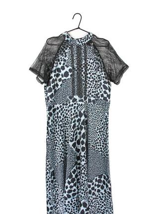 38273(дефект) сукня синій леопард 40