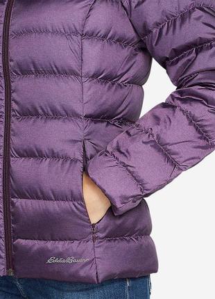 Ультра легкий пуховик eddie bauer women's cirruslite down hooded jacket m5 фото