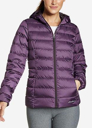 Ультралегкий пуховик eddie bauer women's cirruslite down hooded jacket m