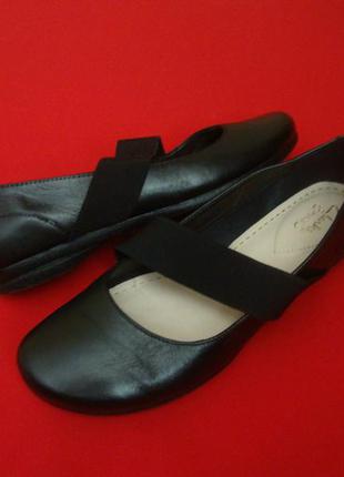 Балетки clarks black натур кожа 39 размер