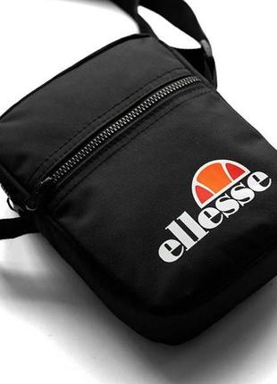 Мужская сумка мессенджер ellesse черная спортивная барсетка через плечо текстильная3 фото