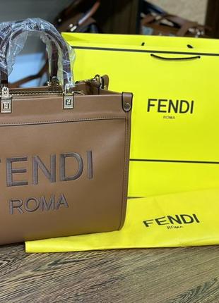Велика сумка в стилі фенді, сумка в стилі fendi, шопер в стилі фенди2 фото