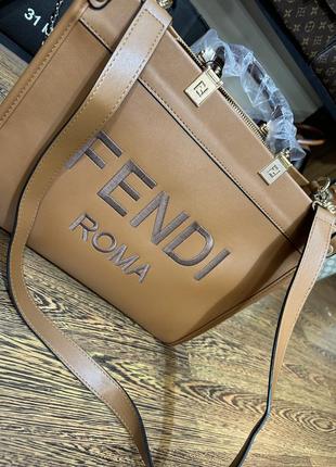 Велика сумка в стилі фенді, сумка в стилі fendi, шопер в стилі фенди10 фото