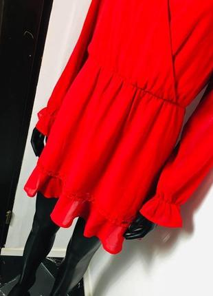 Красное платье шифон h&m3 фото