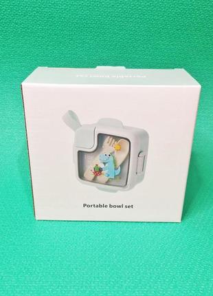 Очень крутой детский ланч-бокс с приборами! контейнер для еды, лоток для завтрака для детей