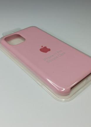 Чохол силіконовий silicone case для iphone 11 pro з матовою поверхнею мікрофібра всередині пудровий колір