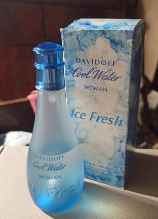 Davidoff cool water woman ice fresh, об'єм 100 мл, туалетна вода, лімітка, знятість2 фото